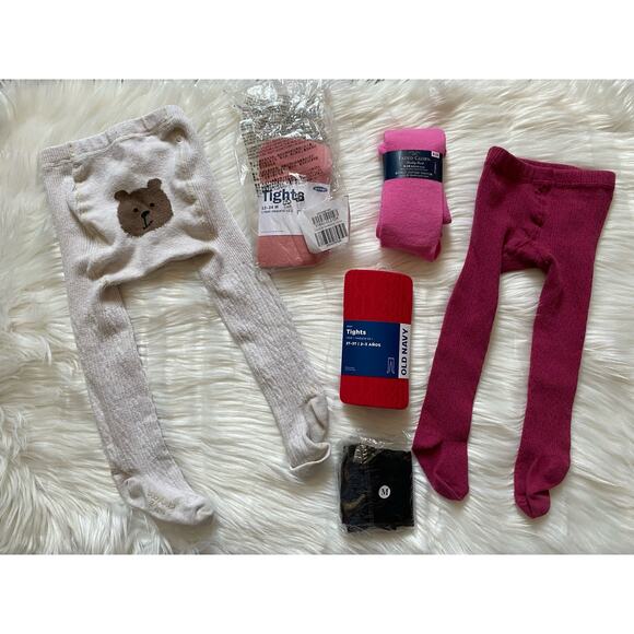 Baby and Toddler Girls Tights Bundle- Little Stocking Co,, Gap , Old Navy, etc - Picture 1 of 5